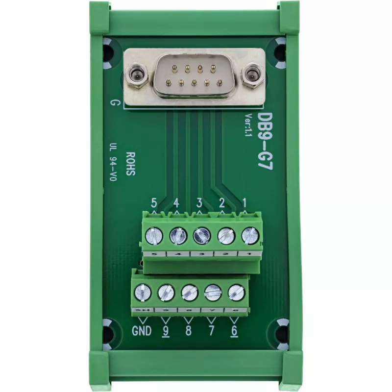 InLine 92501L juhtmeühendus Klemmiplokk / D-Sub 9 Roheline