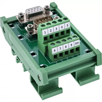 InLine 92501M juhtmeühendus Klemmiplokk / D-Sub 9 Roheline