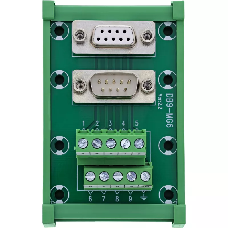 InLine 92501M juhtmeühendus Klemmiplokk / D-Sub 9 Roheline