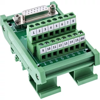 InLine 92502C juhtmepistik Terminalplokk / D-Sub 15 Roheline