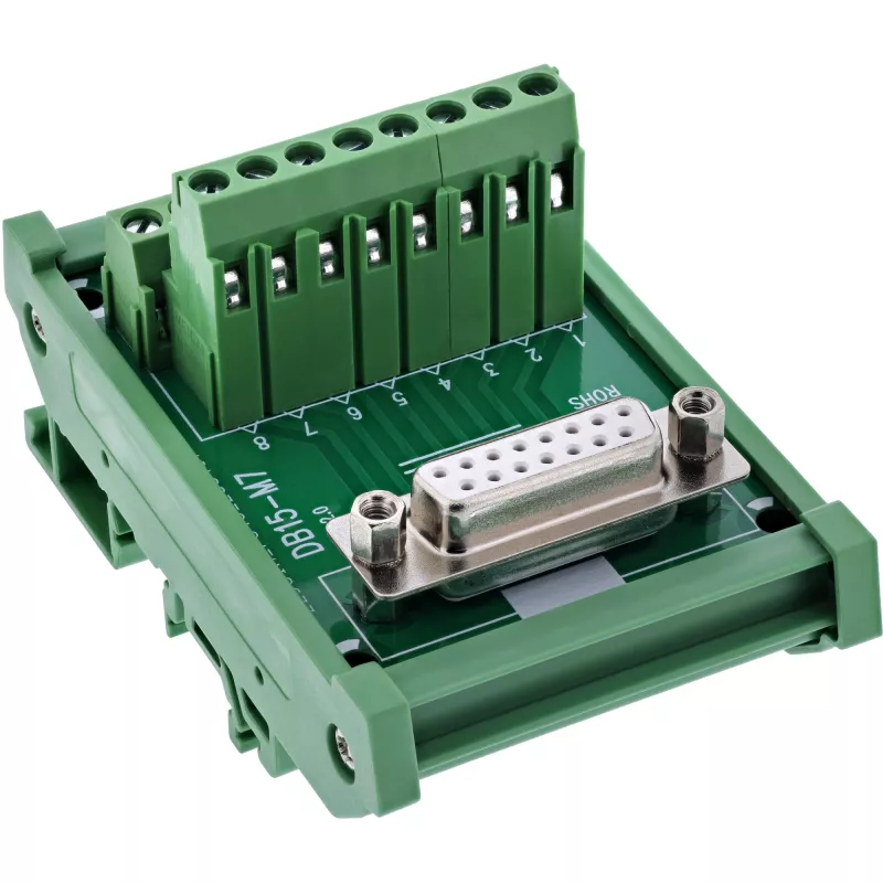 InLine 92502C juhtmepistik Terminalplokk / D-Sub 15 Roheline