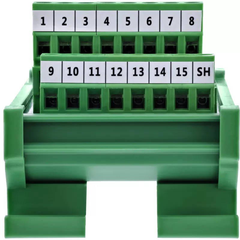 InLine 92502C juhtmepistik Terminalplokk / D-Sub 15 Roheline