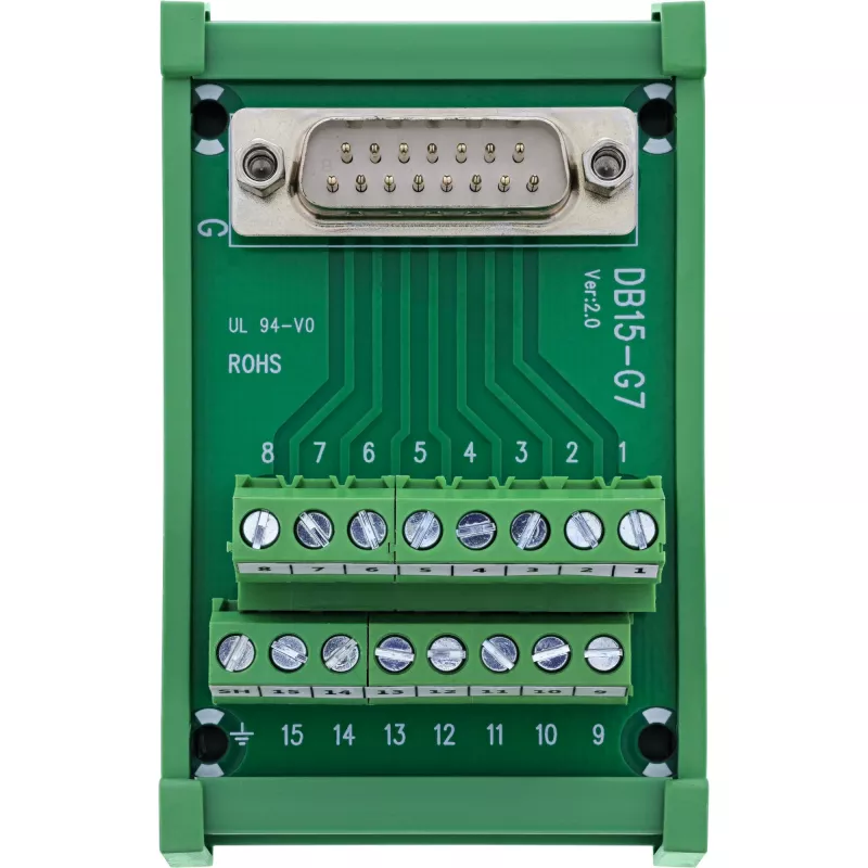 InLine 92502D juhtmepistik Klemmplokk / D-Sub 15 Roheline