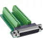 InLine 92502E juhtmepistik Terminaliplokk / D-Sub 25 Roheline