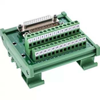 InLine 92502G juhtmeühendus Klemmiplokk / D-Sub 25 Roheline