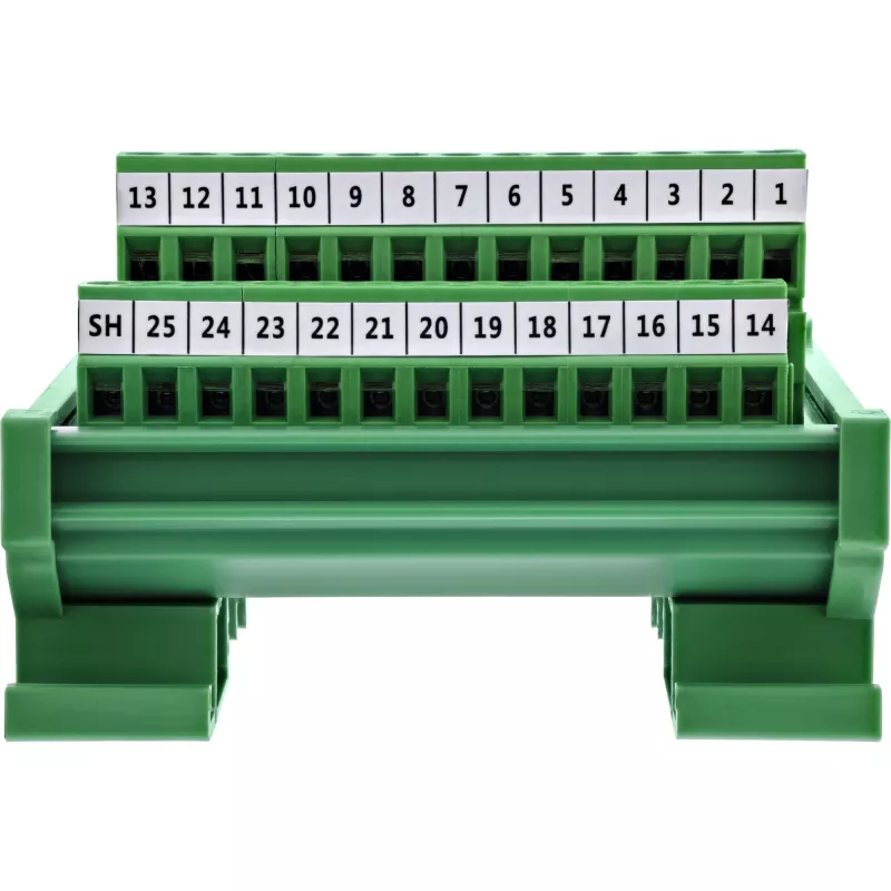InLine 92502G juhtmeühendus Klemmiplokk / D-Sub 25 Roheline