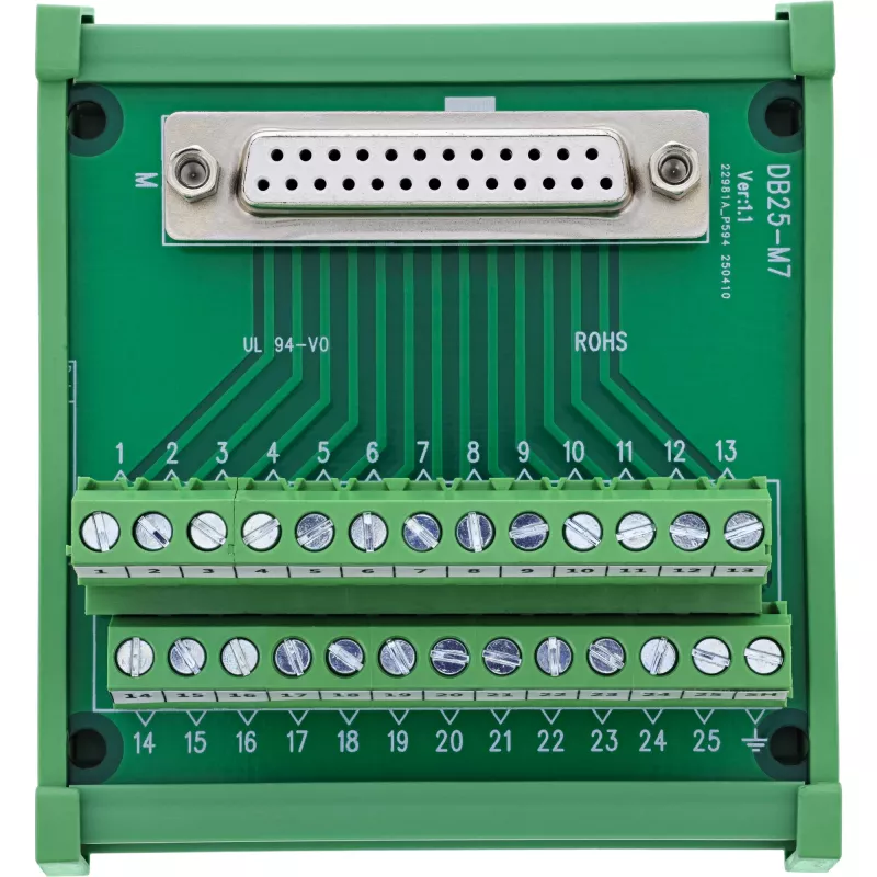 InLine 92502H juhtmepistik Klemmiplokk / D-Sub 25 Roheline