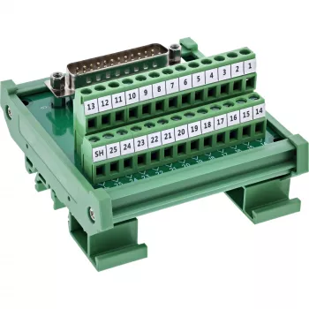 InLine 92502I juhtmeühendus Klemmplokk / D-Sub 25 Roheline
