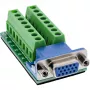 InLine 92503A juhtmepistik Klemmiplokk, VGA (HD15) Sinine, Roheline