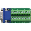 InLine 92503B juhtmepistik Klemmiplokk, VGA (HD15) Sinine, Roheline