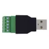InLine 92504A juhtmeühendaja USB-A / klemmiplokk, 5-kontaktiline Must, Roheline