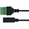 InLine 92504F juhtmepistik USB-C / Klemmiplokk, 5-kontaktiline Must, Roheline