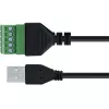 InLine 92504G juhtmeühendus USB-A / klemmiplokk, 5-kontaktiline Must, Roheline