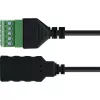 InLine 92504H juhtmeühendaja USB-A / Klemmliist, 5-kontaktiline Must, Roheline