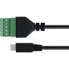 InLine 92504C juhtmeadapter Micro USB / klemmliist, 5 kontaktiga, Must, Roheline