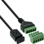 InLine 92504D juhtmeühendus Micro USB / klemmiplokk, 5 kontaktiga Must, Roheline