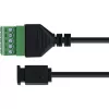 InLine 92504D juhtmeühendus Micro USB / klemmiplokk, 5 kontaktiga Must, Roheline