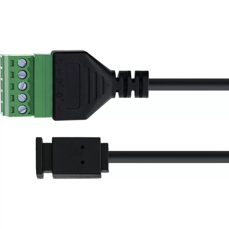 InLine 92504D juhtmeühendus Micro USB / klemmiplokk, 5 kontaktiga Must, Roheline