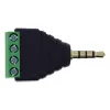 InLine 92504J juhtmepistik 3,5 mm 4-kontaktiline TRRS-pistik / 4-klemmiga klemmiplokk Must, Roheline