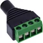 InLine 92504K juhtmeadapter 3,5 mm 4-kontaktiline pistikupesa TRRS / klemmliist 4 klemmi Must, Roheline