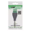 InLine 92504L juhtmeühendus 6,35 mm 3-kontaktiline pistik TRS / klemmiplokk 3 klemmi Must, Roheline