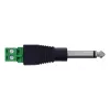 InLine 92504M juhtmepistik 6,35 mm 2-kontaktiline pistik TS / klemmiplokk 2 klemmi Must, Roheline