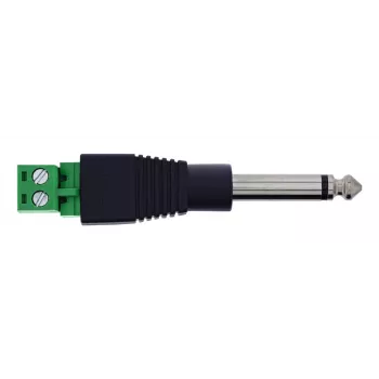 InLine 92504M juhtmepistik 6,35 mm 2-kontaktiline pistik TS / klemmiplokk 2 klemmi Must, Roheline