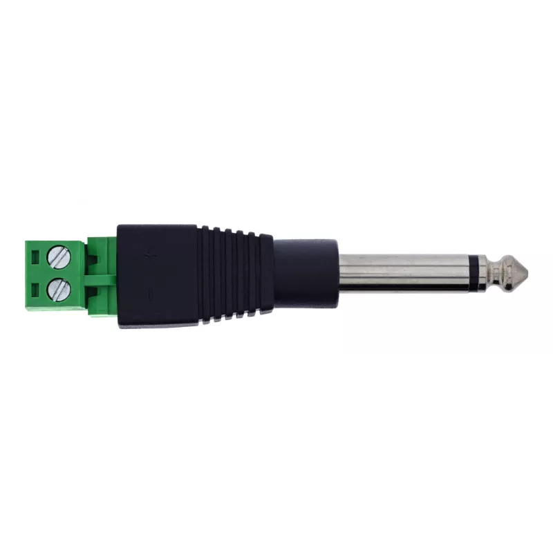 InLine 92504M juhtmepistik 6,35 mm 2-kontaktiline pistik TS / klemmiplokk 2 klemmi Must, Roheline