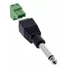 InLine 92504M juhtmepistik 6,35 mm 2-kontaktiline pistik TS / klemmiplokk 2 klemmi Must, Roheline