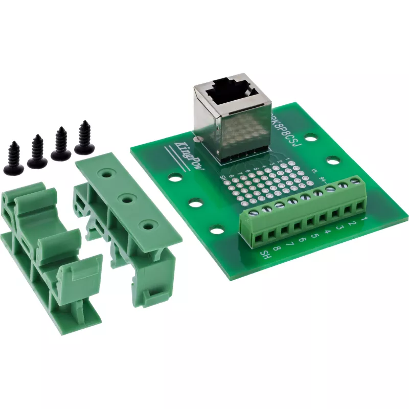 InLine 92505A juhtmepistik RJ45 8P8C / Klemmiplokk 9 klemmi Roheline