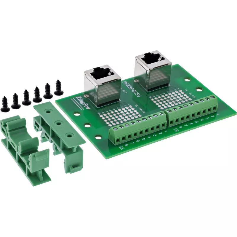 InLine 92505D juhtmepistik 2x RJ45 8P8C / 2x klemmiplokk 9 klemmi roheline