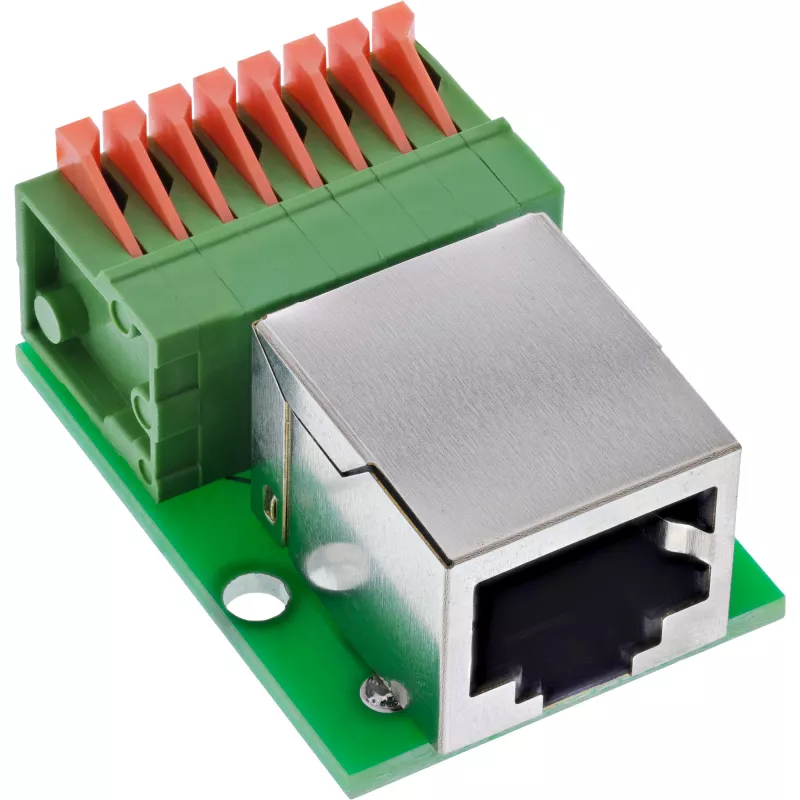 InLine 92505F juhtmepistik RJ45 Cat.5e 8P8C / klemmiplokk, 8 kontaktiga, roheline