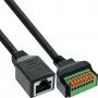 InLine 92505H juhtmepistik RJ45 Cat.5e 8P8C / klemmplokk, 8 kontaktiga Must