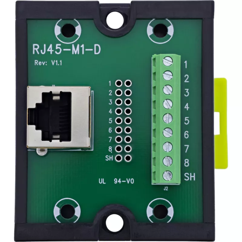 InLine 92505J juhtmepistik RJ45 8P8C / klemmiplokk, 9 kontaktiga, must, roheline