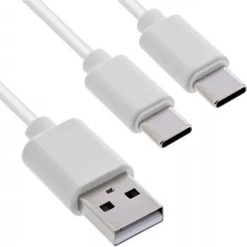 InLine 35121W USB-kaabel USB 2.0 1 m USB A 2 x USB C Valge