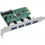 InLine 76666M liidesekaardid/adapter Sisemine USB 3.2 Gen 1 (3.1 Gen 1)