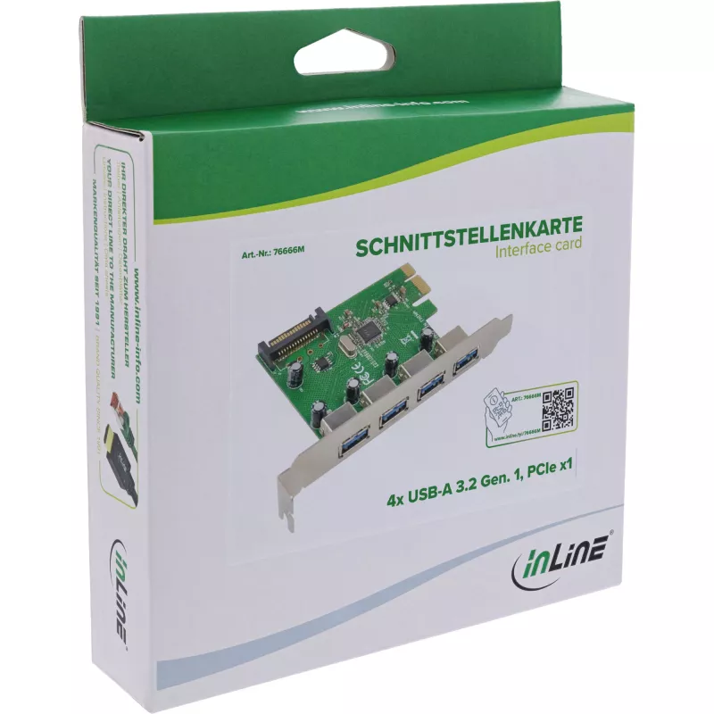 InLine 76666M liidesekaardid/adapter Sisemine USB 3.2 Gen 1 (3.1 Gen 1)