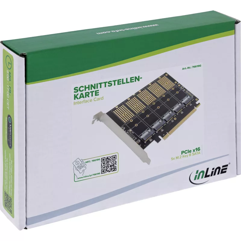 Liideseadapter InLine 76619G — PCI/USB/jadasiini ühenduvusmoodul
