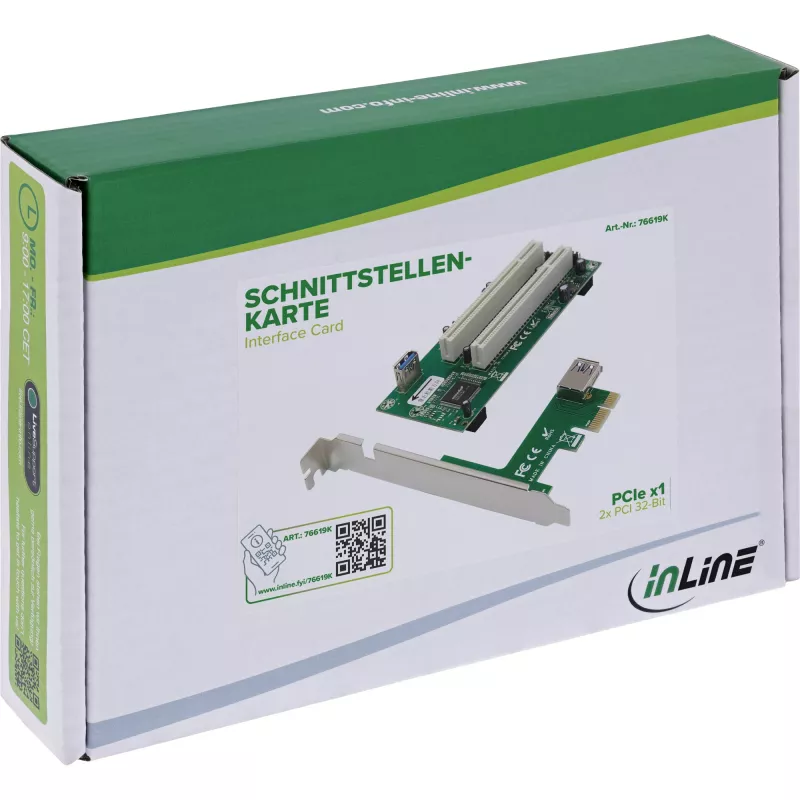 InLine 76619K liidesekaart/adapter Sisemine PCI