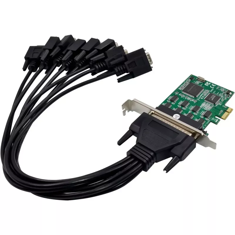 InLine 76660Z 8-pordiline RS-232 PCIe jadakaart