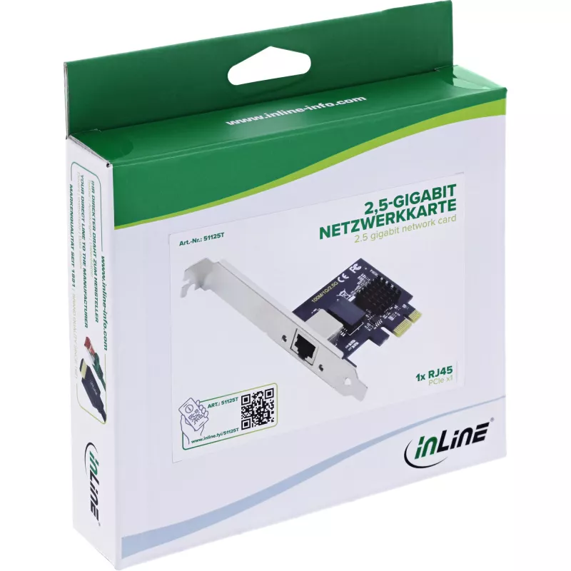 InLine 51125T võrgukaart sisemine Ethernet 2500 Mbit/s