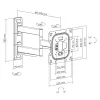 InLine 23103B TV-kinnitus/alus 109.2 cm (43 inch) Must