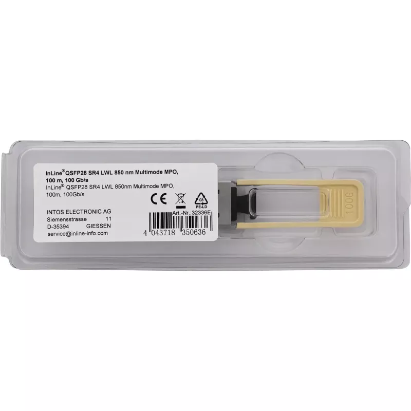 InLine 32336E võrgusaatja-moodul Fiiberoptiline 100000 Mbit/s QSFP28 850 nm