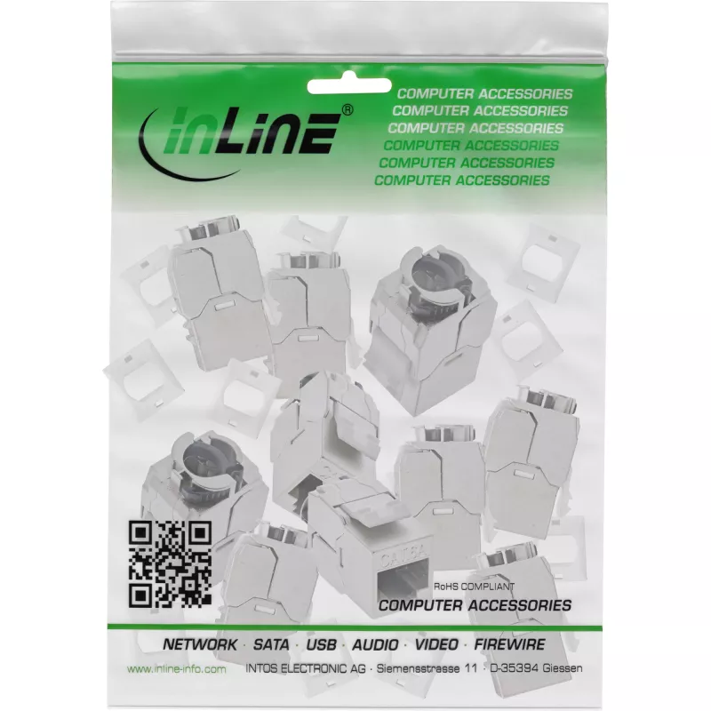 Keystone moodul InLine 76202V — mõõtmed 20×34×15 mm, kompaktne võrgutarvik