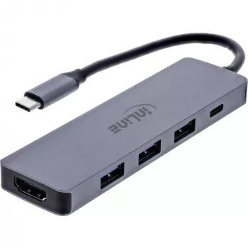 InLine 33271A liidesejaotur USB 3.2 Gen 1 (3.1 Gen 1) USB-C 5000 Mbit/s Hall