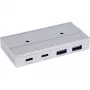 InLine 35395M liidesejaotur USB 3.2 Gen 2 (3.1 Gen 2) USB-C 10000 Mbit/s hõbedane
