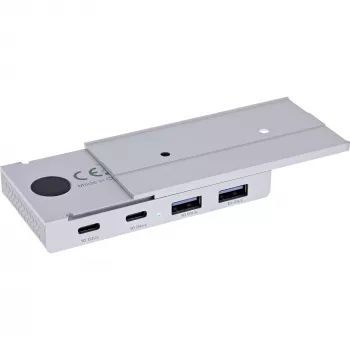 InLine 35395M liidesejaotur USB 3.2 Gen 2 (3.1 Gen 2) USB-C 10000 Mbit/s hõbedane