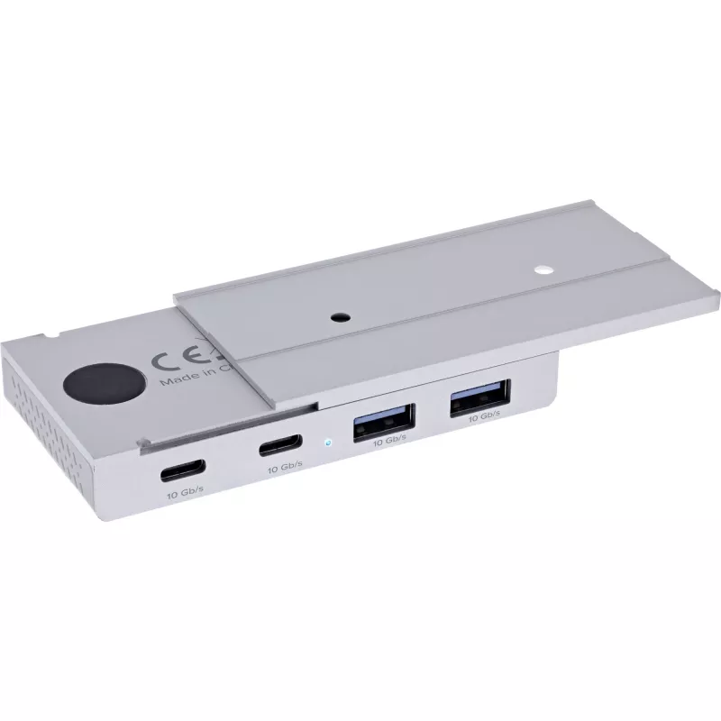 InLine 35395M liidesejaotur USB 3.2 Gen 2 (3.1 Gen 2) USB-C 10000 Mbit/s hõbedane
