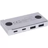 InLine 35395M liidesejaotur USB 3.2 Gen 2 (3.1 Gen 2) USB-C 10000 Mbit/s hõbedane