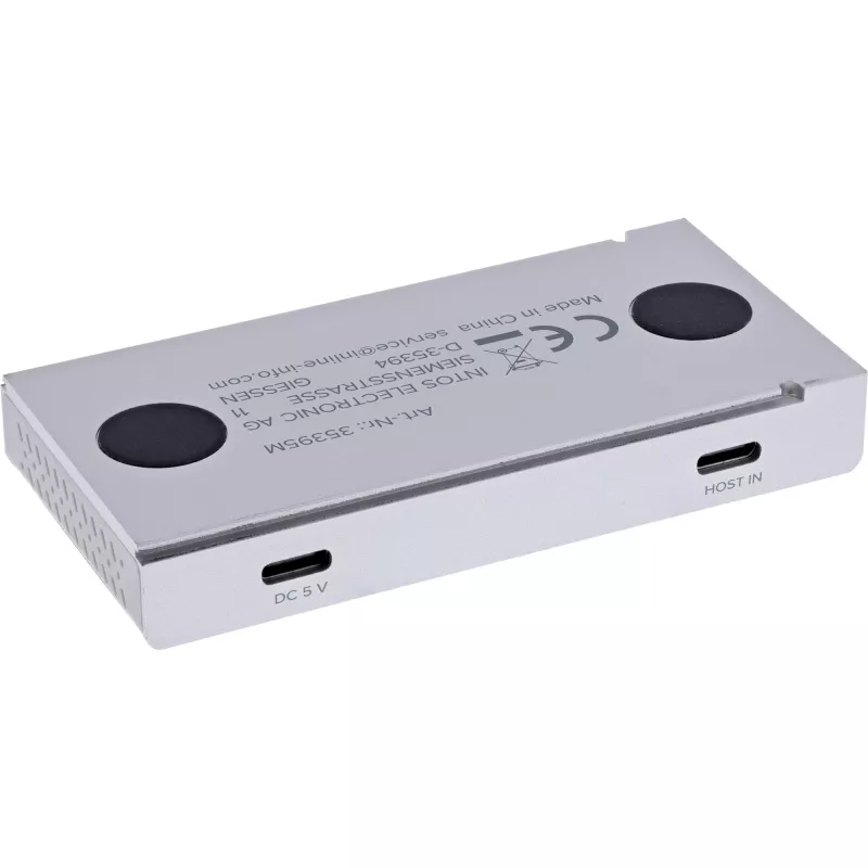InLine 35395M liidesejaotur USB 3.2 Gen 2 (3.1 Gen 2) USB-C 10000 Mbit/s hõbedane